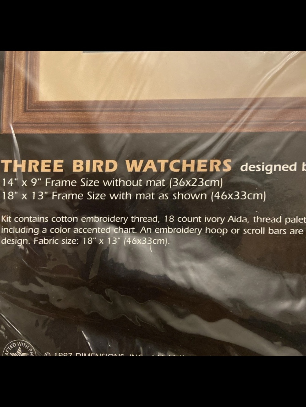 Dimensions Counted Cross Stitch Three Bird Watchers 1997 Sealed By Martha Edward - Picture 7 of 7